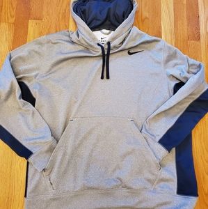 Men's Nike Therma-Fit Sweatshirt Hoodie Gray 2XL
